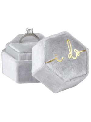 Velvet Ring Box - I Do