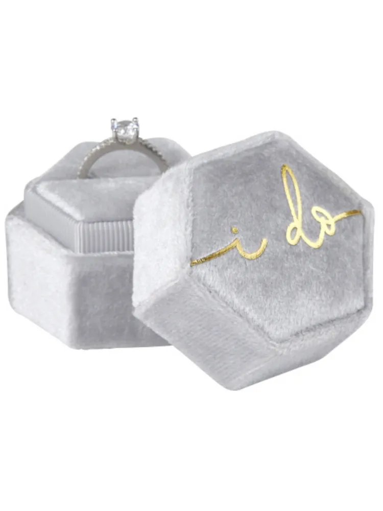 Velvet Ring Box - I Do
