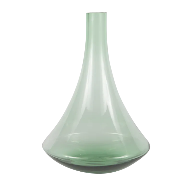 Venus Glass Vase, Green Glass - Gold Leaf Design Group