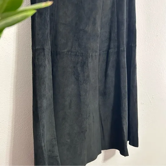 Vintage 100% Leather Chico’s Black Maxi Skirt Size 1