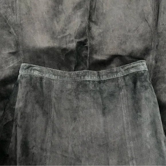 Vintage 100% Leather Chico’s Black Maxi Skirt Size 1