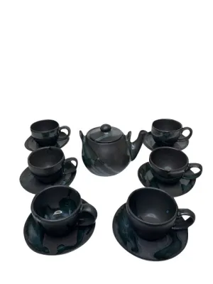Vintage Black Tea Set