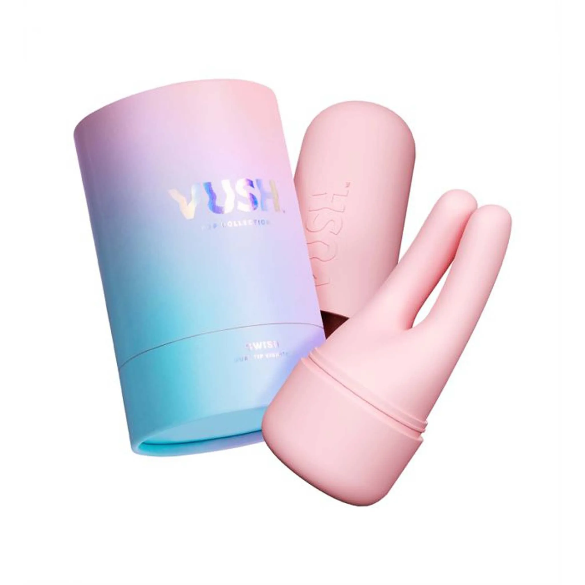 Vush - Pop - Swish Dual Tip Vibrator - Met Opbergkoker - Lichtroze