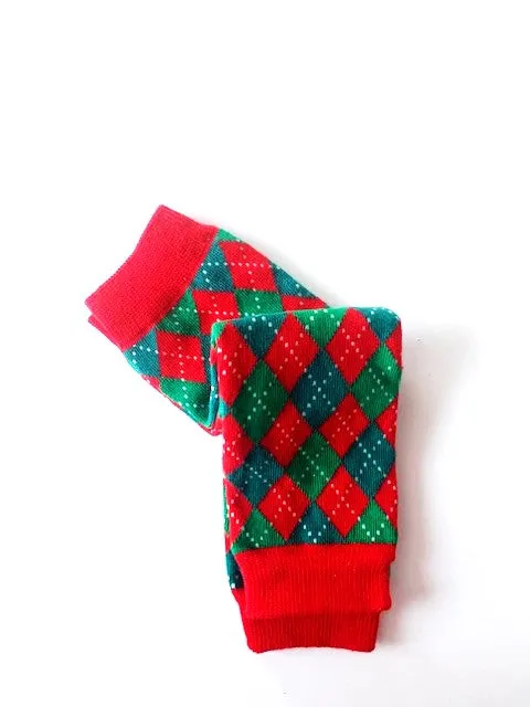 Winter Tartan Children's Leg Warmers
