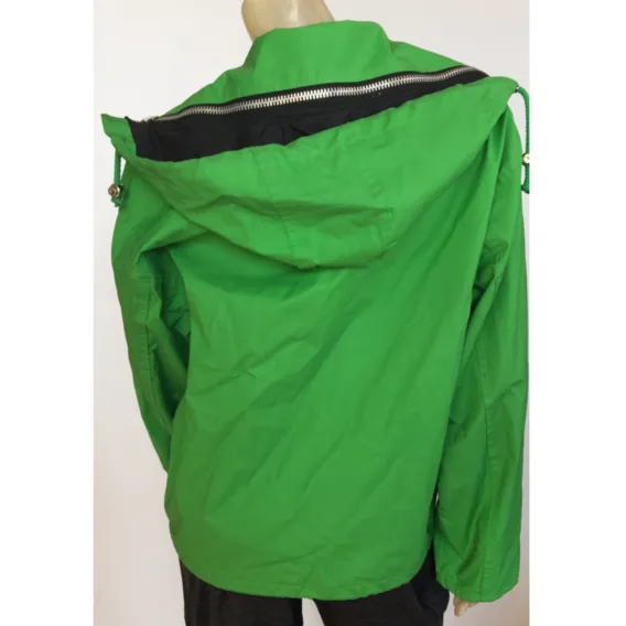 WIPETTE RAIN THINGS Green Vinyl Rain Jacket Size S