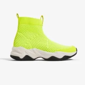 Zara Neon Green Boys Sock Sneakers - Size 36